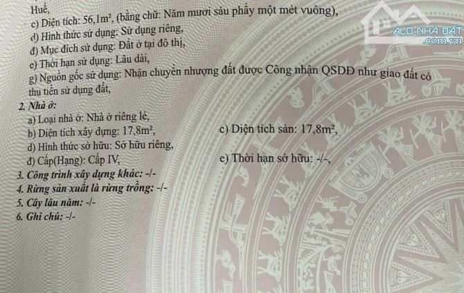 🎯🎯NHÀ CẤP 4 KIỆT OTO 10M HỒ ĐẮC DI CẠNH LÀNG ĐẠI HỌC, PHƯỜNG AN CỰU, TP HUẾ - 3