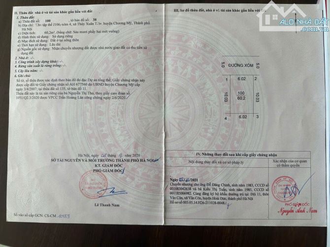Bán đất 60m khu tập thể j106 thủy xuân tiên giá tốt - 3