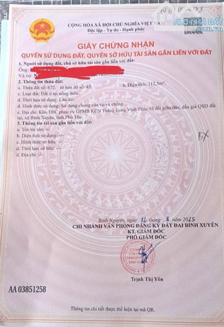 Chính chủ gửi bán lô đất tiền năng tại khu đấu giá thăng Long 3 - 4