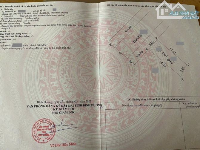 Đất KDC Đất Mới, gần ngã tư Chiêu Liêu, phường Tân Bình, TP Dĩ An - 5