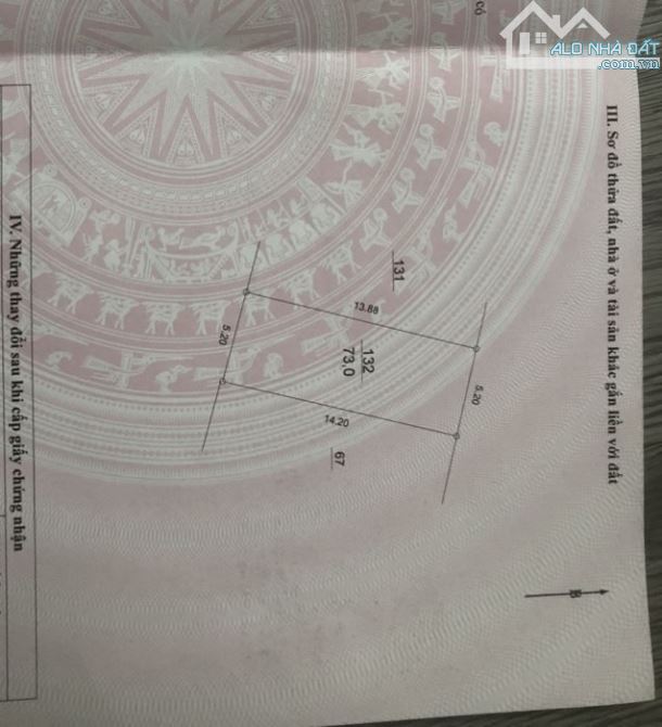 BÁN ĐẤT THÚY LĨNH – DIỆN TÍCH LỚN 73m2 – SỔ ĐỎ VUÔNG VẮN