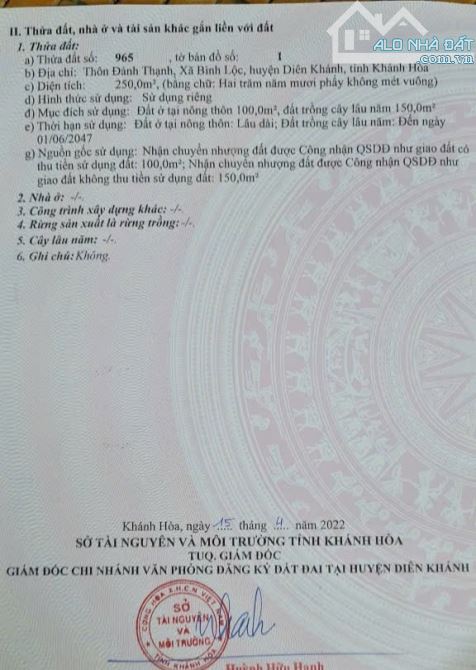 Bán đất Bình Lộc mặt tiền đường nhựa liên thôn - sau QH thành 2 mặt tiền đường liên vùng - 8