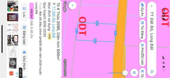 BẤN ĐẤT THỊ TRẤN ĐẤT ĐỎ BÀ RỊA VŨNG TÀU DT 500M
