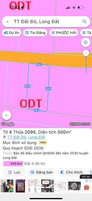 BẤN ĐẤT THỊ TRẤN ĐẤT ĐỎ BÀ RỊA VŨNG TÀU DT 500M - 4