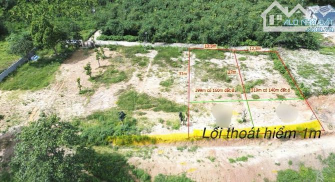 Đất xây nhà vườn hòa ninh, 319m2 có 140m2 đất ở view thoáng gần suối. - 2