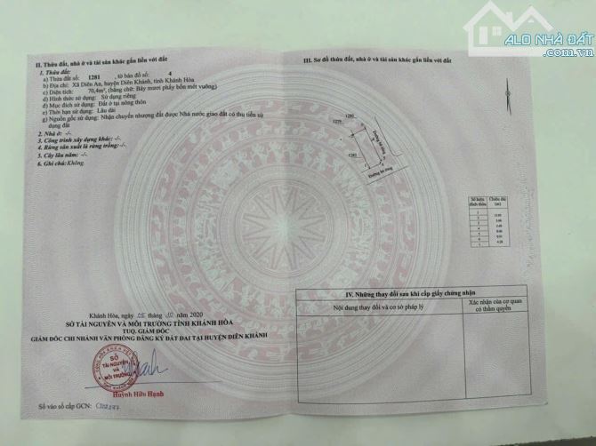 LÔ GÓC DIÊN AN - DIÊN KHÁNH GIÁ ĐẦU TƯ   - Kết nối ra đường Võ Nguyên Giáp thuận tiện