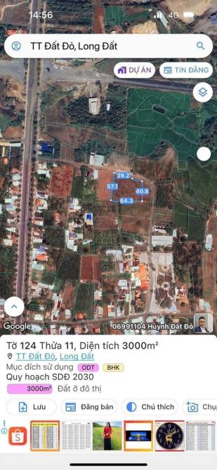 ĐẦU TƯ AN TOÀN - ĐẤT RUỘNG 3.000m2 -TT ĐẤT ĐỎ -LONG ĐẤT -TP HCM.GIÁ RẺ TIỀM NĂNG