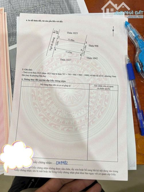 🍀Bán 2 lô đất ngõ Hàng Tổng, Hải An, Hải Phòng - Dtmb: 46m2, ngang 4m, ngõ rộng 2,6m - Hư