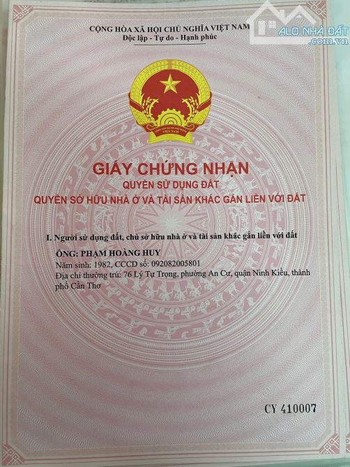 Bán đất nền dự án khu dân cư thương mại Minh Trí, Quốc Lộ 1A, Thạnh Hòa, TP Cần Thơ
