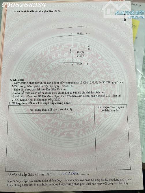 Siêu phẩm - Bán đất KDL Hồng Vân-Thường Tín, DT 1.381m2, giá đầu tư