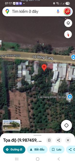 Mặt tiền Lộ Vòng Cung (đoạn gần khu du lịch Mỹ Khánh), DT: 15.5.5m (hậu 25.9m) x 47m