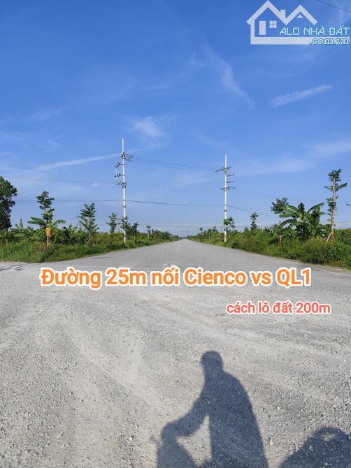105m thổ cư đất Hoàng Long, đường 5m gần đường 25m đi Cienco5 800m, giá 26tr