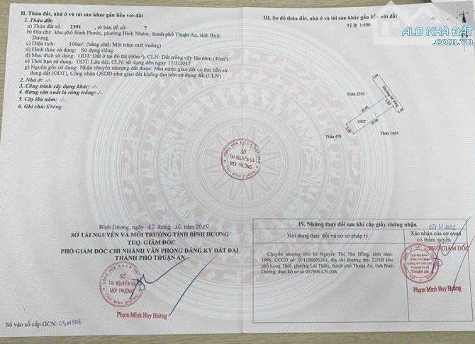 Bán 100m2 đất ngay trung tâm lái Thiêu, gần ngã tư nhà đỏ, giá 2 tỷ 500