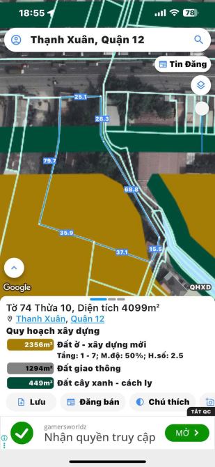 ĐẤT (4.100M²) 2 MT ĐỖ MƯỜI (QL1A), THẠNH XUÂN, Q12 GIÁ CHỈ 85 TỶ