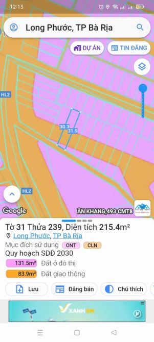 SIÊU HOT – 215m² đất có 80m² thổ cư – Phường Tam Long – TP.HCM – 1,95 TỶ - 1