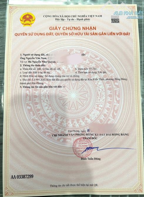 Bán lô đất tdc kiến thiết hoa quả gần vh imperia - 1