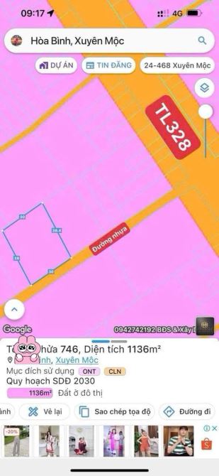 CẦN BÁN LÔ ĐẤT ĐEP SÁT BÊN TỈNH LỘ XÃ HOÀ BÌNH CÁCH BIỂN HỒ TRÀM 15km - 1