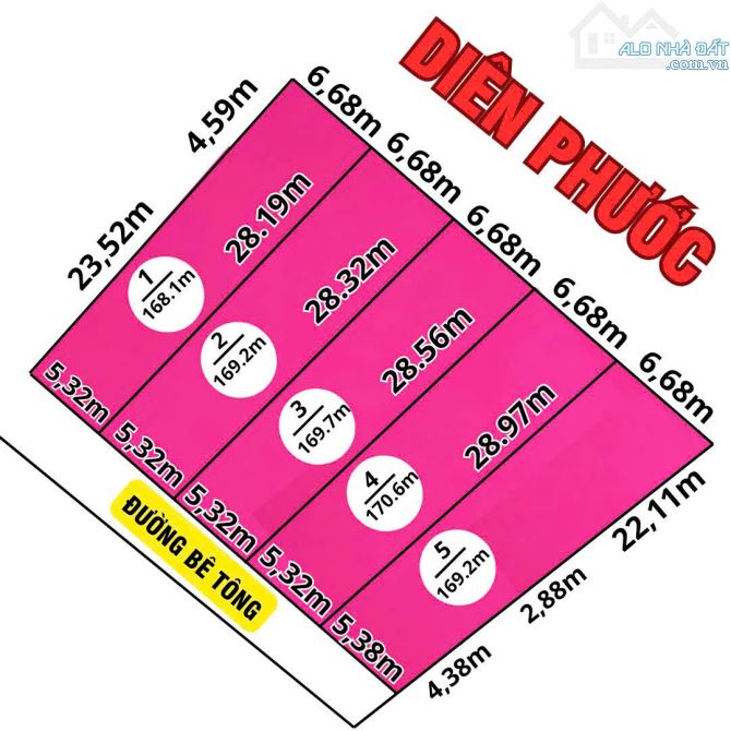 Bán 05 lô đất Diên Phước chỉ từ 770 triệu-lô diện tích 170m2 - 1