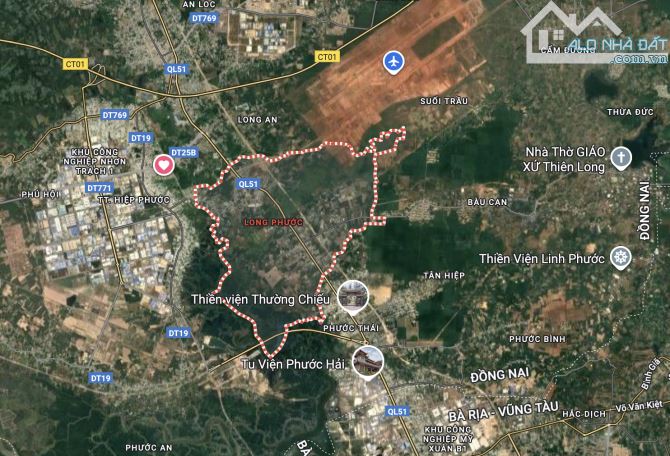 Cần bán 1654m2 đất 3 mặt tiền, thổ cư đến 1000m2, ngang đến 52m, đường rộng đến 32m - 2