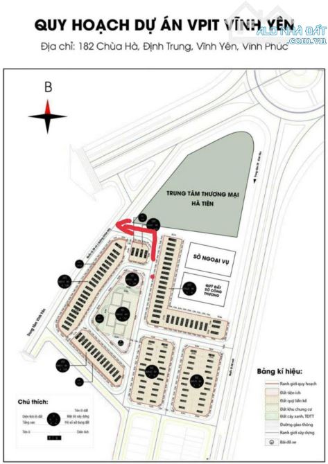 BÁN gấp lô liền kề VPIT Plaza KĐT mới Chùa Hà Tiên, Vĩnh Yên 113,2m2 MT 5,5m 3,735tỷ SĐCC - 2