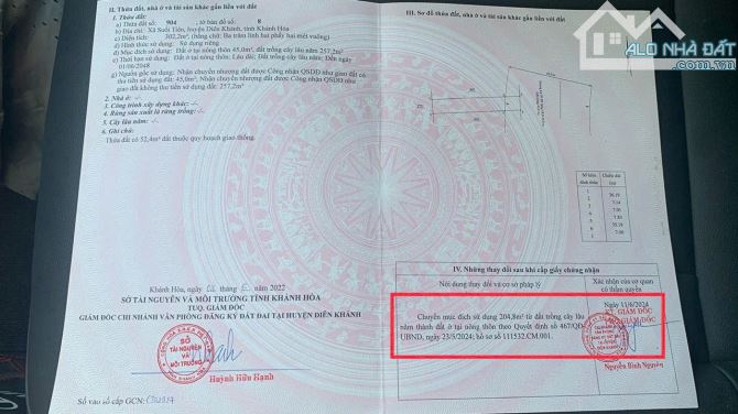 Bán đất mặt tiền đường Hương Lộ 39, Suối Tiên, Diên Khánh - 3