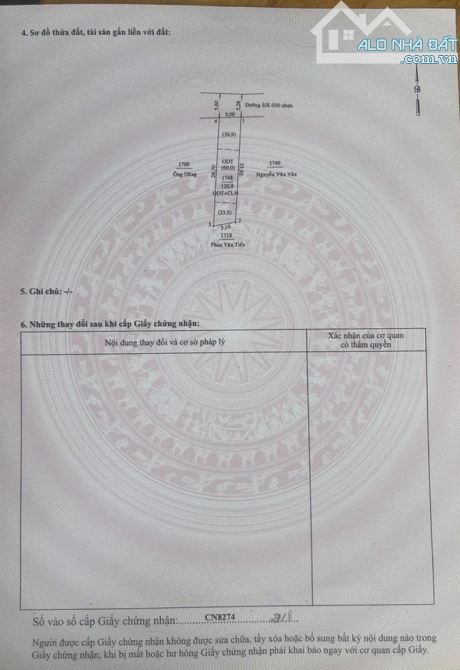 ĐẤT PHÚ MỸ – SÁT DX02 DT: 5 x 24m (120m²), thổ cư 60m² – có GPXD - 3
