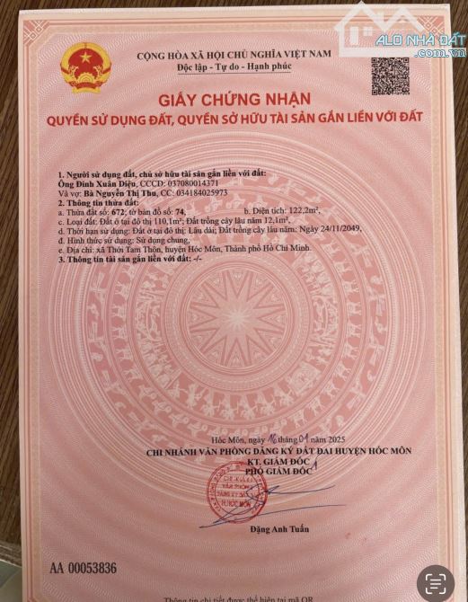 Đất chính chủ đường Trịnh thị miếng,hóc môn. - ngay chợ bắp - tô ký - Nguyễn ảnh thủ. - 3