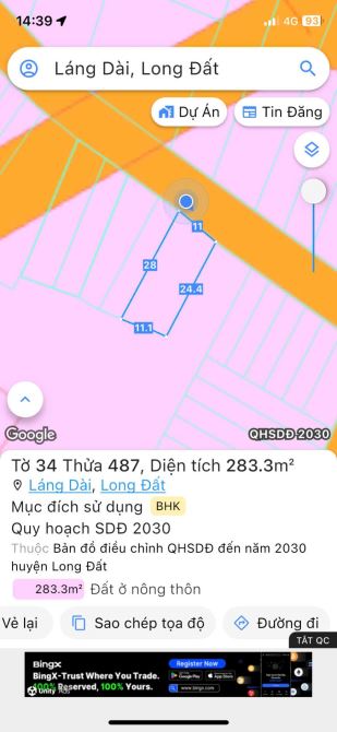SIÊU RẺ CHO ANH CHỊ MUA Ở VÀ ĐẦU TƯ - ĐƯỜNG NHỰA KHU DÂN CƯ XÃ ĐẤT ĐỎ.BRVT GẦN CHỢ,TRƯỜNG - 4