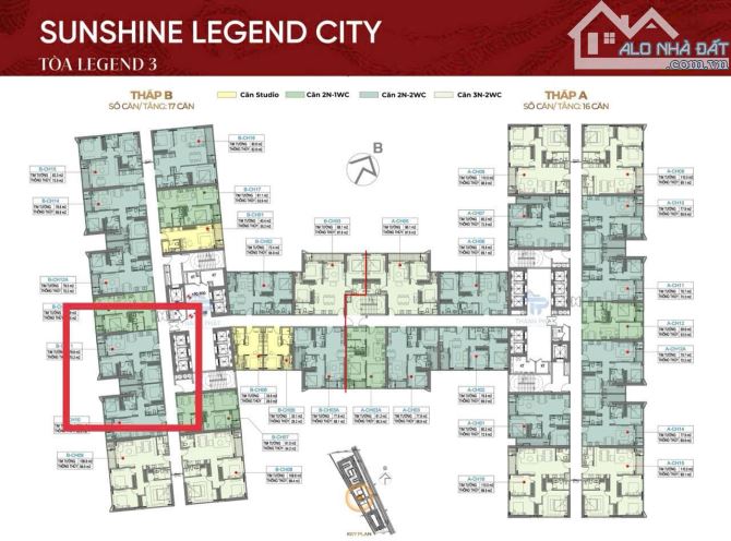 BÁN CHUNG CƯ SUNSHINE LEGEND CITY - 79M2 - TÒA LEGEND 3 - VIEW SÔNG HỒNG - 54 TR/M2 - 6