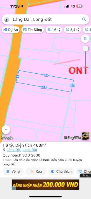 🌟 Bán Đất Xã Láng Dài - Đất Đỏ, TP HCM - 463m², 200m² Thổ Cư 🏡 - 1