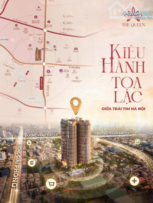 Mở bán chung cư The Queen 360 Giải Phóng chiết khấu đến 8,5% full nội thất