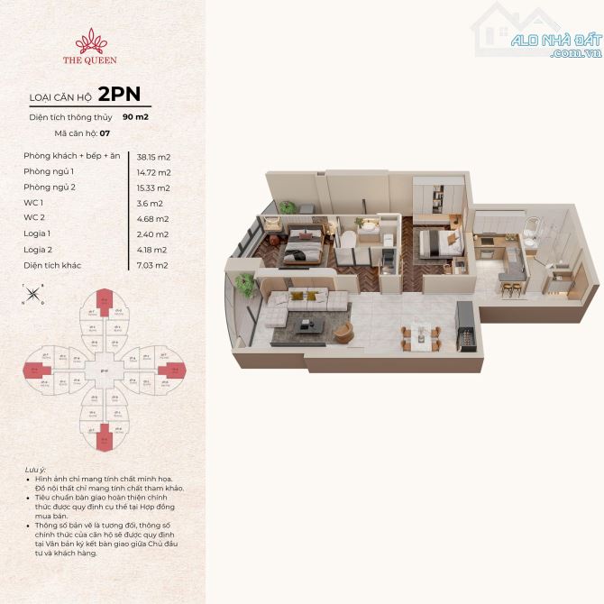 Mở bán chung cư The Queen 360 Giải Phóng chiết khấu đến 8,5% full nội thất