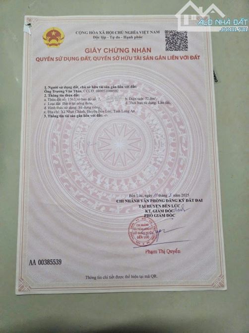 CHÍNH CHỦ CẦN BÁN GẤP ĐẤT ĐẸP LONG AN - 4