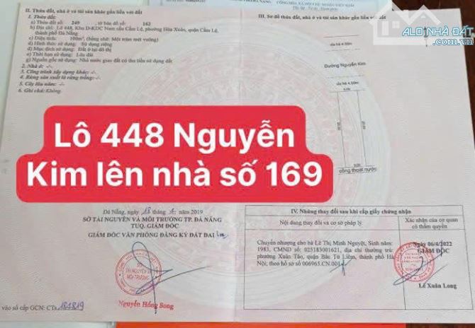 📌📌📌LÀM VIỆC TRỰC TIẾP GIÁ TỐT !!! Bán lô đất Nguyễn Kim , p. Hòa Xuân ,