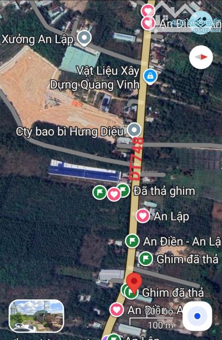 BÁN ĐẤT MT DT748, AN LẬP, DẦU TIẾNG, DT:10x60, TC160M2, SHR, GIÁ 2,850 TỶ - 3