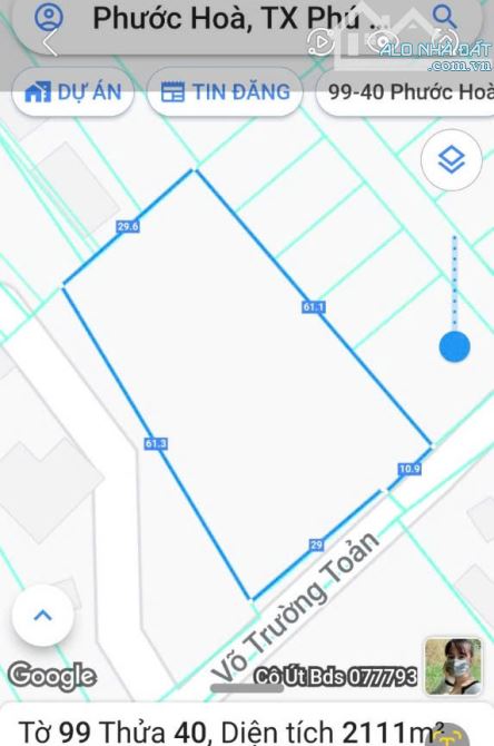 Cần bán hoặc cho thuê đất vườn P. Phước Hòa, TX Phú Mỹ, DT 2.111m2, giá đầu tư - 5
