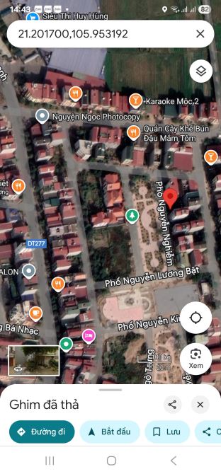 Bán lô đất khu đô thị Thị Trấn Chờ-YP-BN.dt.78m.mt.6,5m.hướng Bắc. giá:7 tỷ