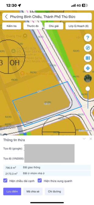BÁN LÔ ĐẤT PHƯỜNG BÌNH CHIỂU - THỦ ĐỨC -DT:3000M2 - 77 TỶ - NGÂN HÀNG ĐỊNH GIÁ 136 TỶ