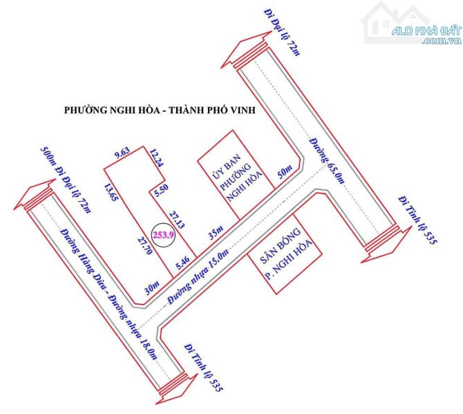 BÁN ĐẤT NGAY TRUNG TÂM NGHI HÒA CÁCH ỦY BAN CHỈ 35m