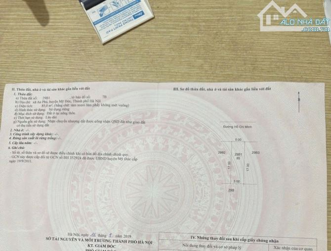 85m2 bám mặt đường Hồ Chí Minh đoạn Ngã Tư An Phú, Mỹ Đức, Giá đầu tư