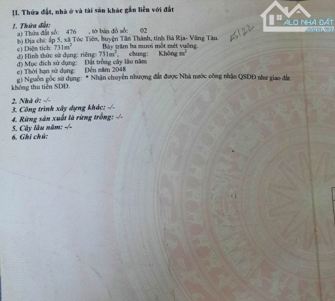 bán đất ấp 5 tóc tiên , phú mỹ , tphcm , gần cao tốc biên hòa vũng tàu