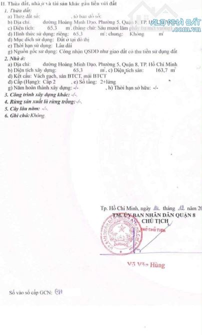 NHÀ MẶT TIỀN Q8 ĐƯỜNG HOÀNG MINH ĐẠO - CHỢ NHỊ THIÊN ĐƯỜNG - 4x16.3 - 3 TẦNG BTCT