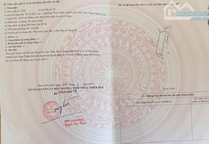 Đất 2mt kiệt ô tô Hoài Thanh chỉ 1,3xx