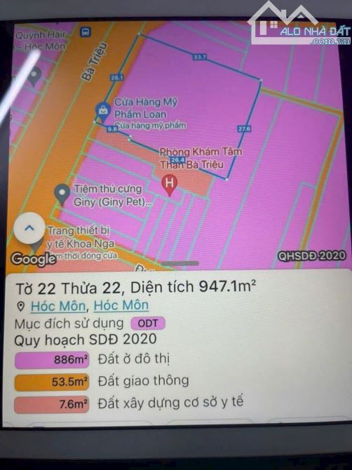 BÁN NHÀ CẤP 4 (26x35) MẶT TIỀN BÀ TRIỆU – HÓC MÔN 
VỊ TRÍ VÀNG