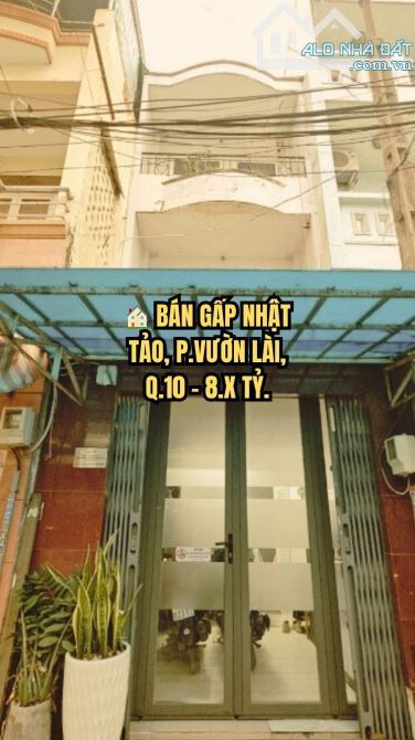 🏠 BÁN GẤP NHẬT TẢO, P.4, Q.10 - NGỘP BANK 2 TỶ - 8.X TỶ.