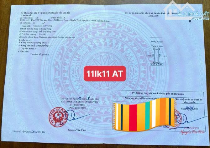 ❎Chào bán 3 lô 84Lk07, 70lk07và 11lk11  RẺ NHẤT Tái Định Cư Áp Tràn - Phường Thuỷ Nguyên
