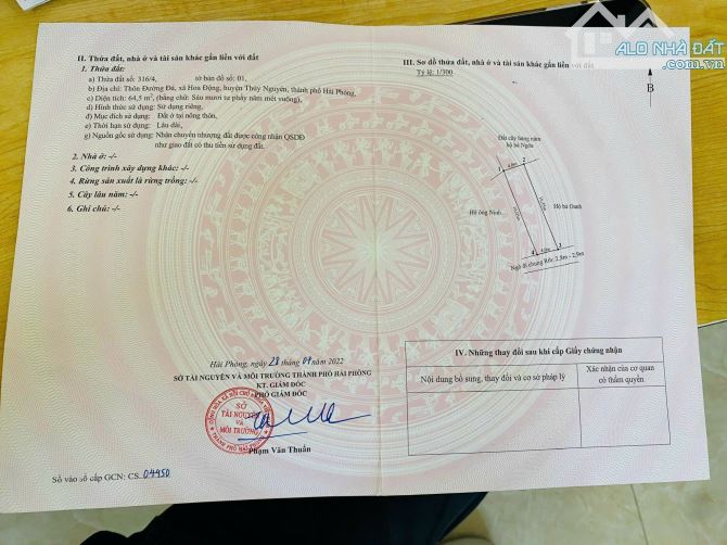 Bán lô đất Vuông vắn tại Hoa Động ngõ ô tô đỗ cửa giá 1,4xx tỷ - 1