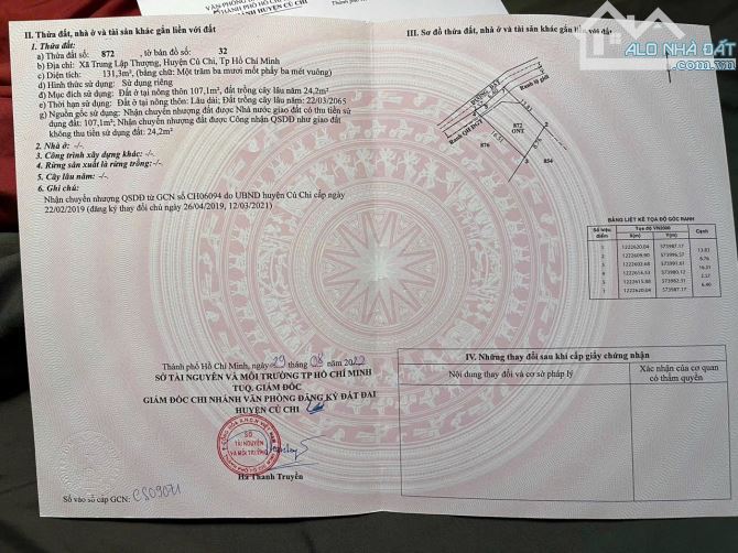 bán gấp lô đất đường Tỉnh Lộ 2 cách kênh đông 300mét 1,3tỷ - 1