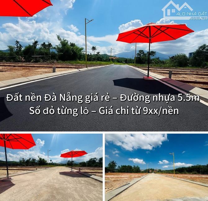 Đất nền Đà Nẵng giá rẻ – Đường nhựa 5.5m – Sổ đỏ từng lô – Giá chỉ từ 9xx/nền 📍 - 1