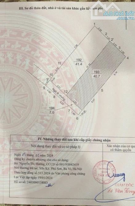 Cực rẻ - 6,6 tỷ có Đất Võng Thị 42m2 - sổ đỏ CC - 1